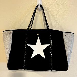 Haute Shore Star tote bag with mini zip bag inside!